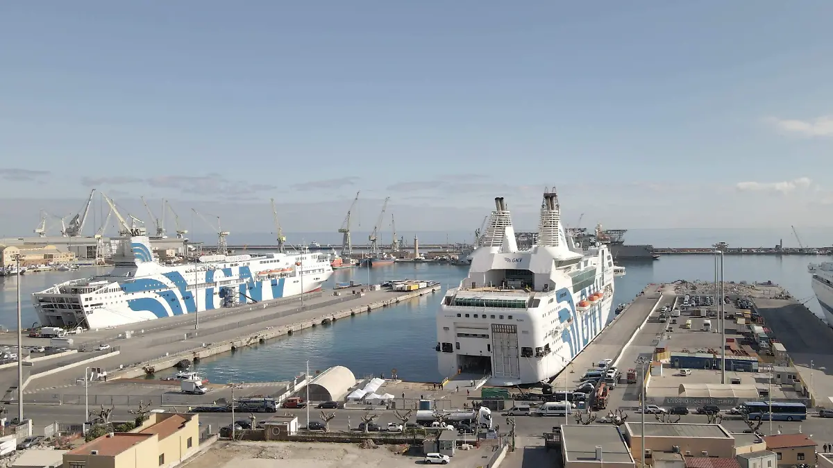 A shot of the Suprema in port