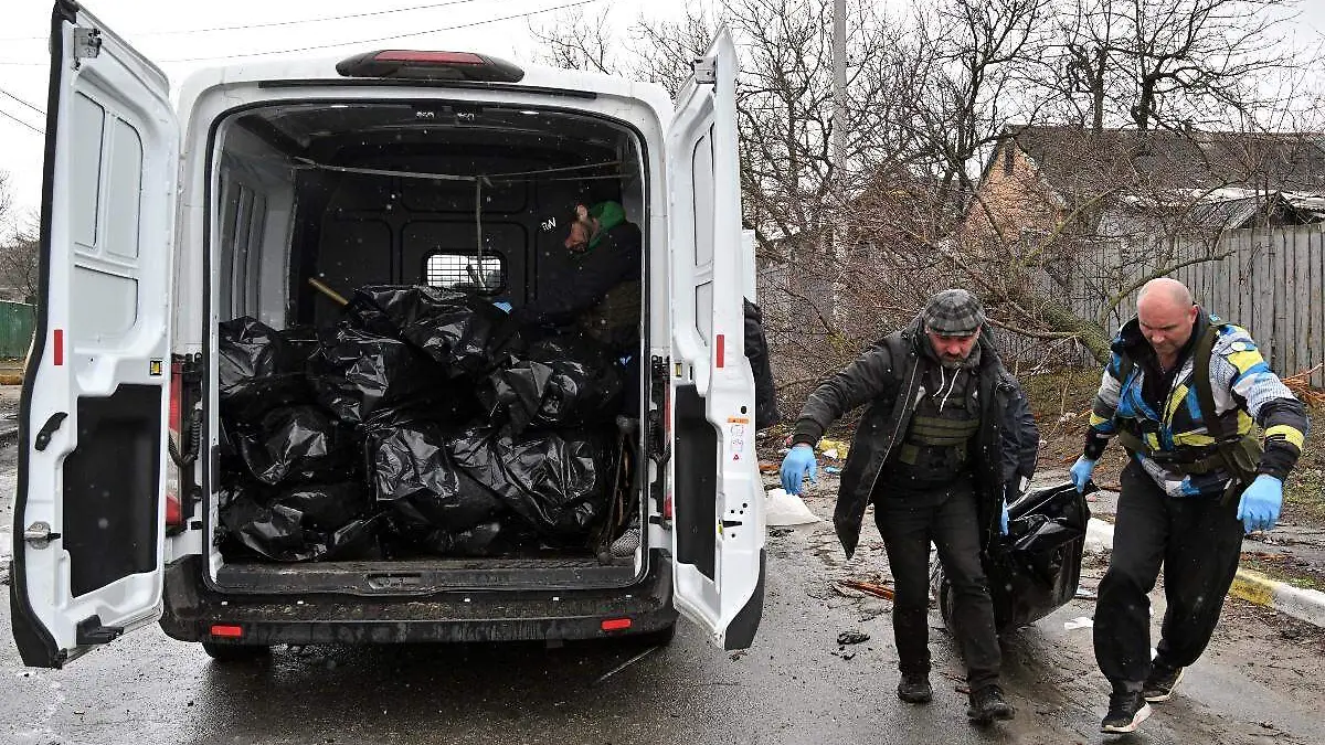 Fosas comunes en Kiev, Ucrania
