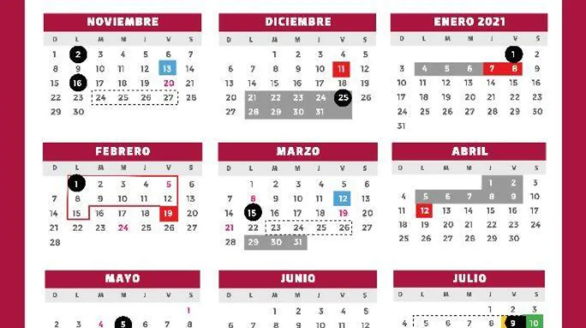 Calendario SEP