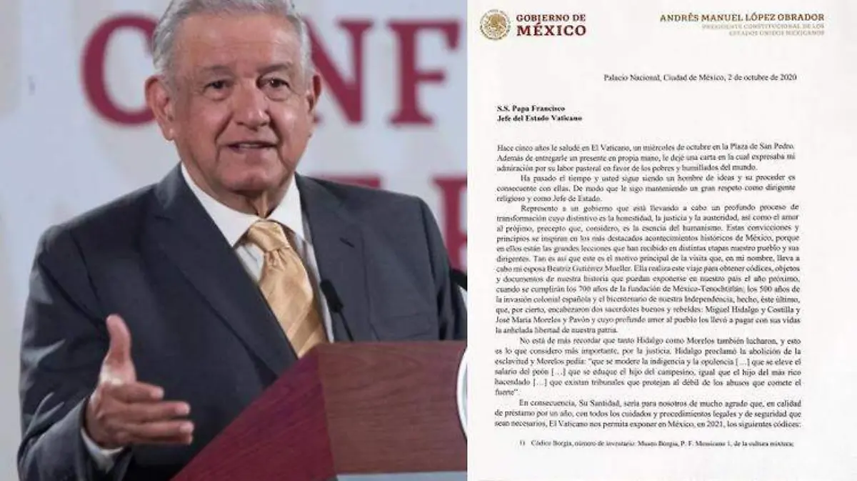 amlo carta papa francisco
