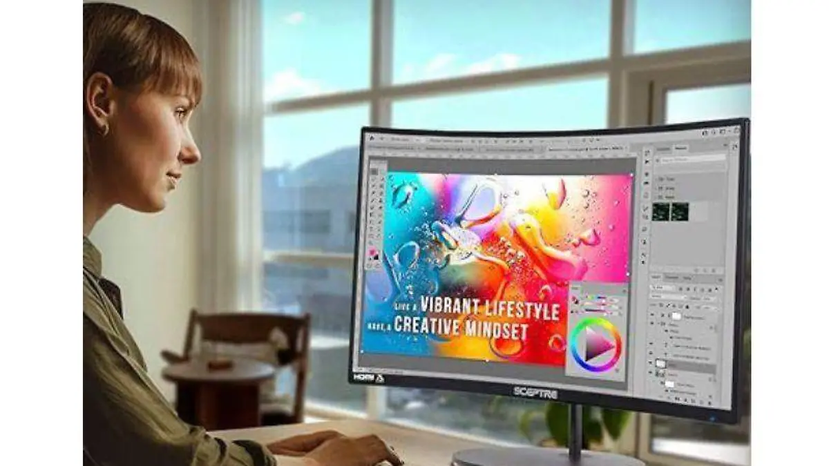 Sceptre monitor LED Curvado