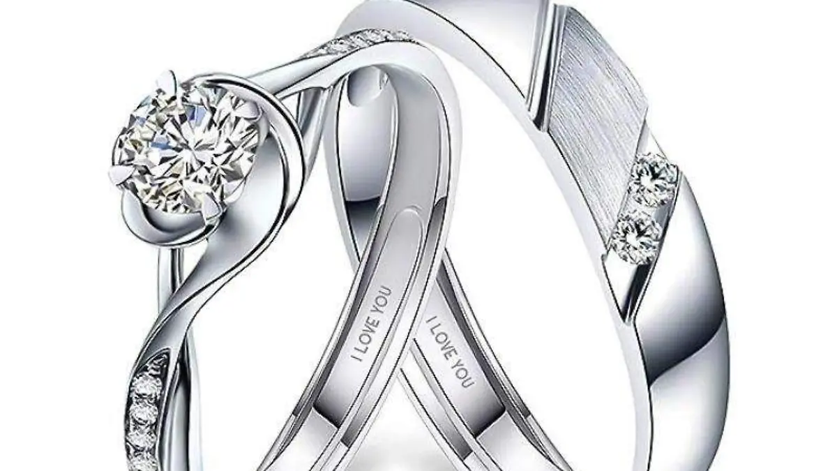 juego de anillos de pareja