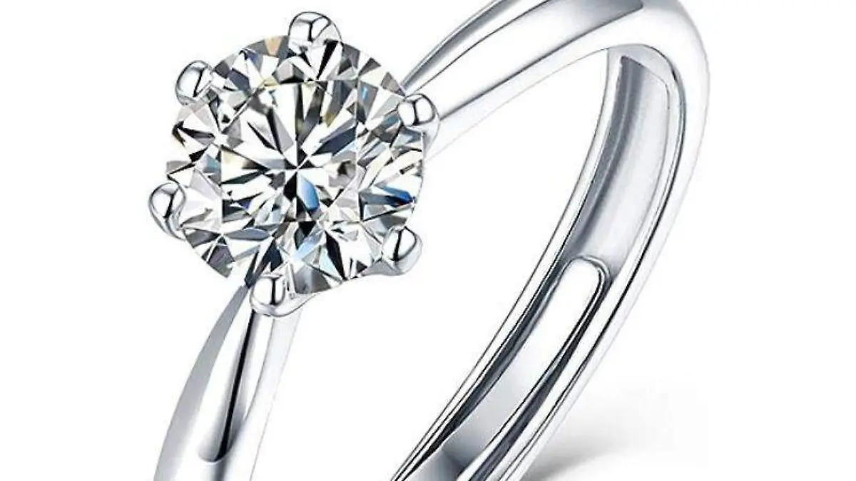 anillo de bodas de moissanita