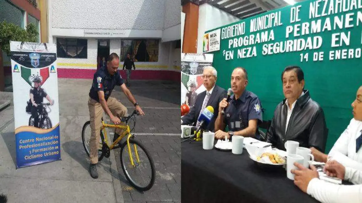 collage policías bicis GERARDO CAMPOS