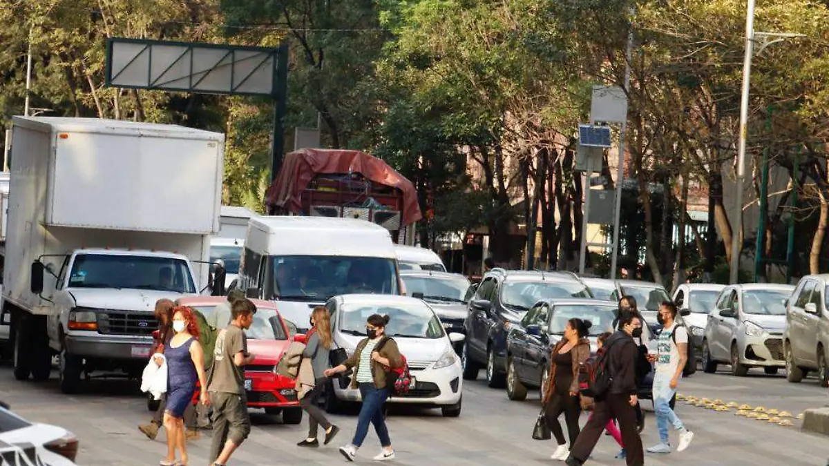 Tráfico en la cdmx por manifestaciones. Fotos Romina Solis (14)
