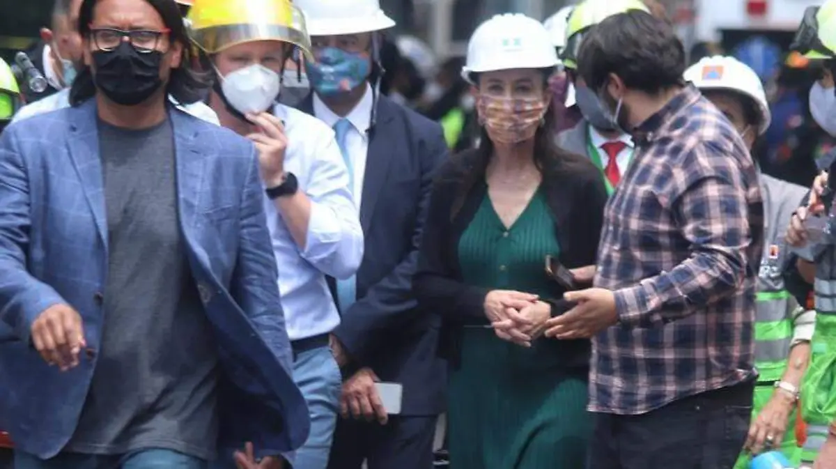 Claudia en lugar de la explosión