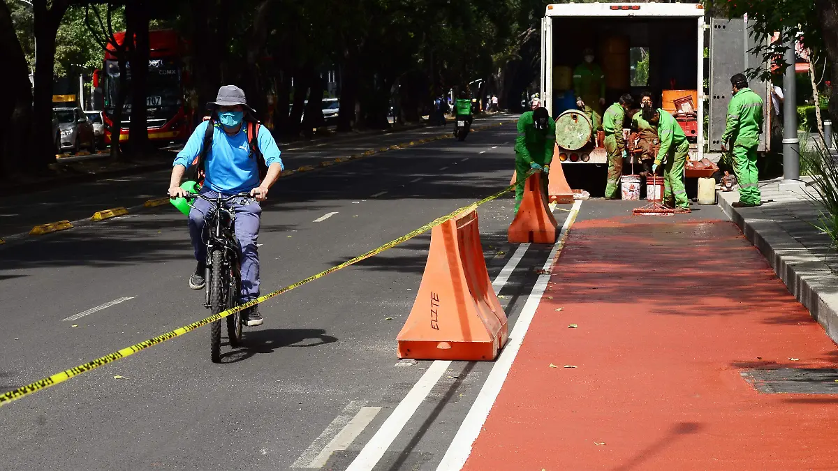 CICLOVIA  INSURGENTES Y SAN ANTONIO APLICACION SELLADOR POR PERSONAL (7)