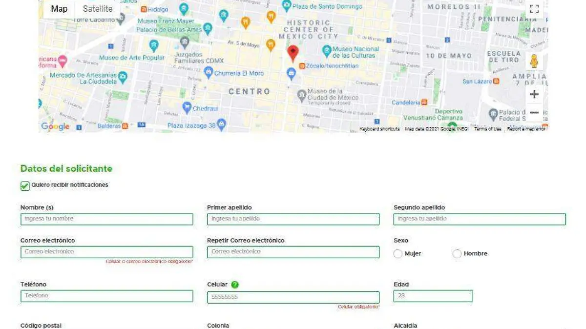 reporte falla alarma sismica desde el Sistema Unificado de Atención Ciudadana