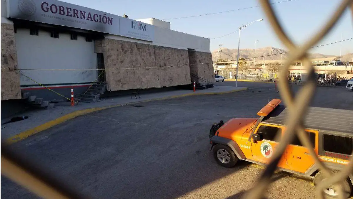Incencio en estación migratoria de Ciudad Juárez