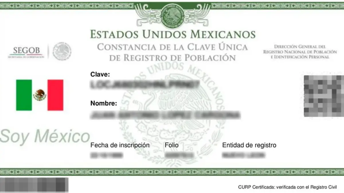 ¿Cómo tramitar CURP certificada en línea?