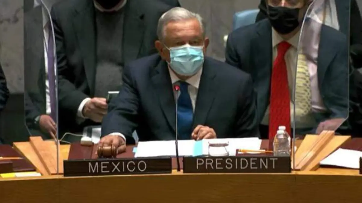 AMLO en Consejo de Seguridad de ONU, en Nueva York