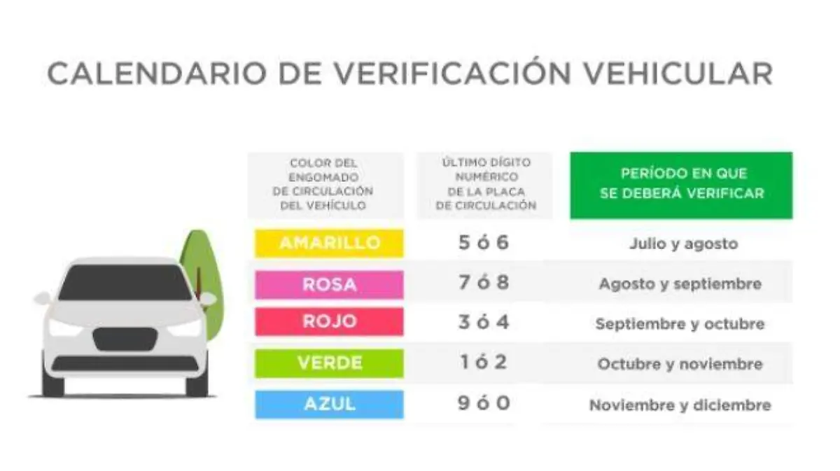 calendario de verificacion