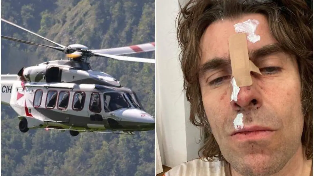 Liam Gallagher sufre accidente en helicóptero