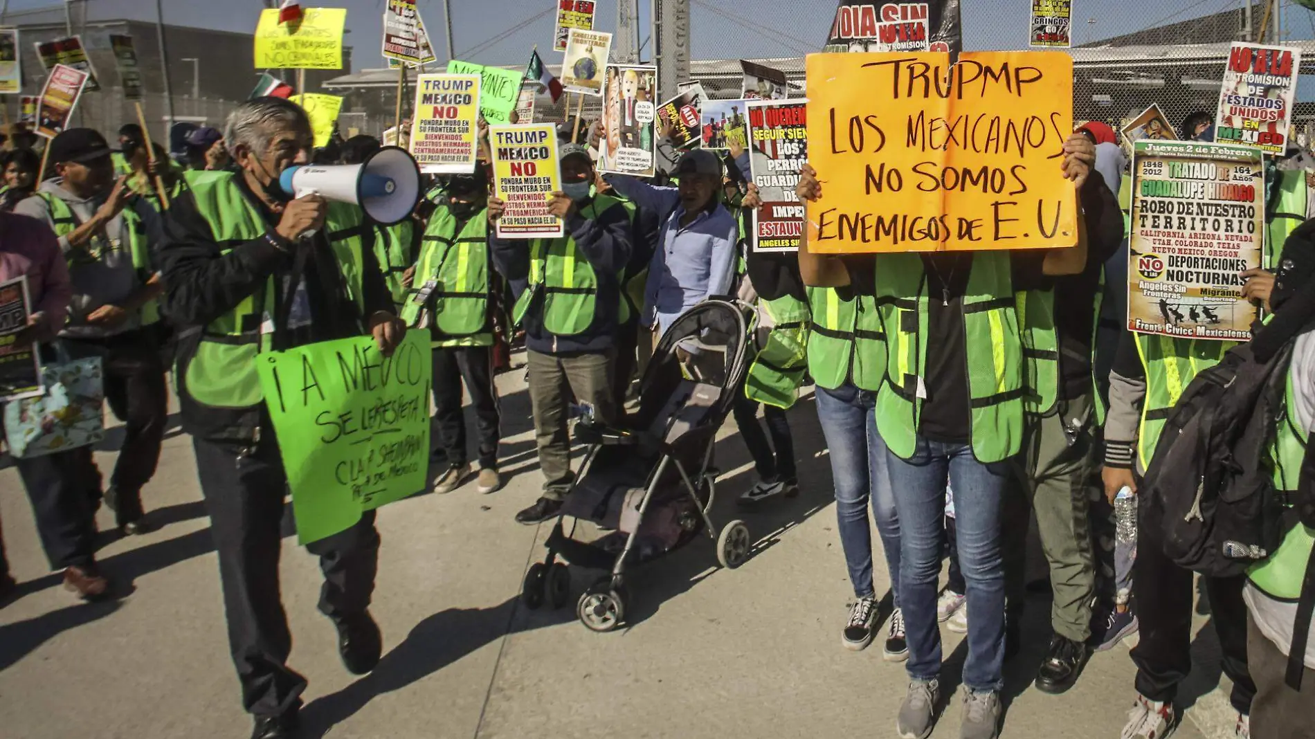 Protesta de migrantes