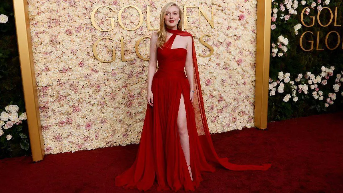 Dakota Fanning en la gala de los Globos de Oror