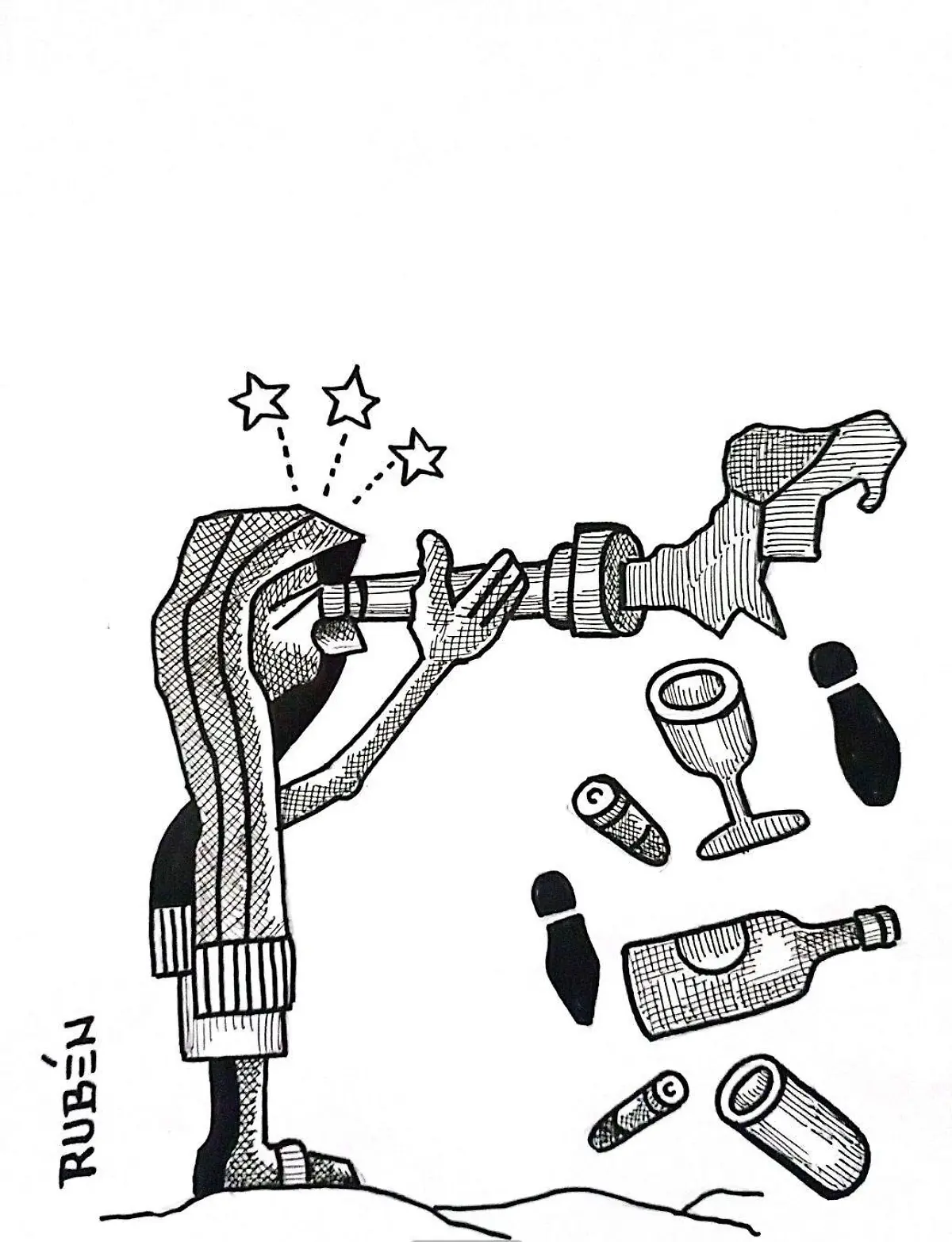 cartón RUBEN '' DESDE EL SUCHIATE''