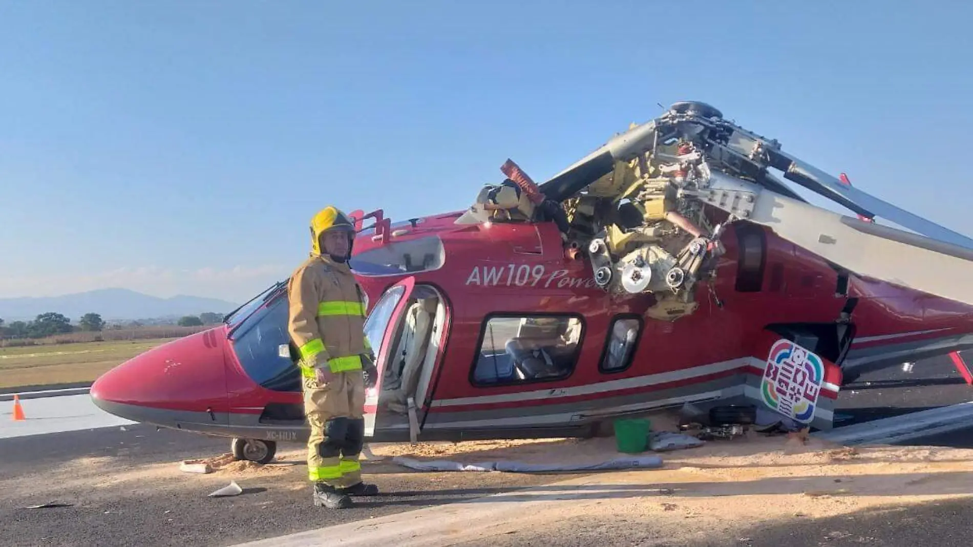 Ambulancia aérea sufre accidente en el Aeropuerto Internacional de Oaxaca