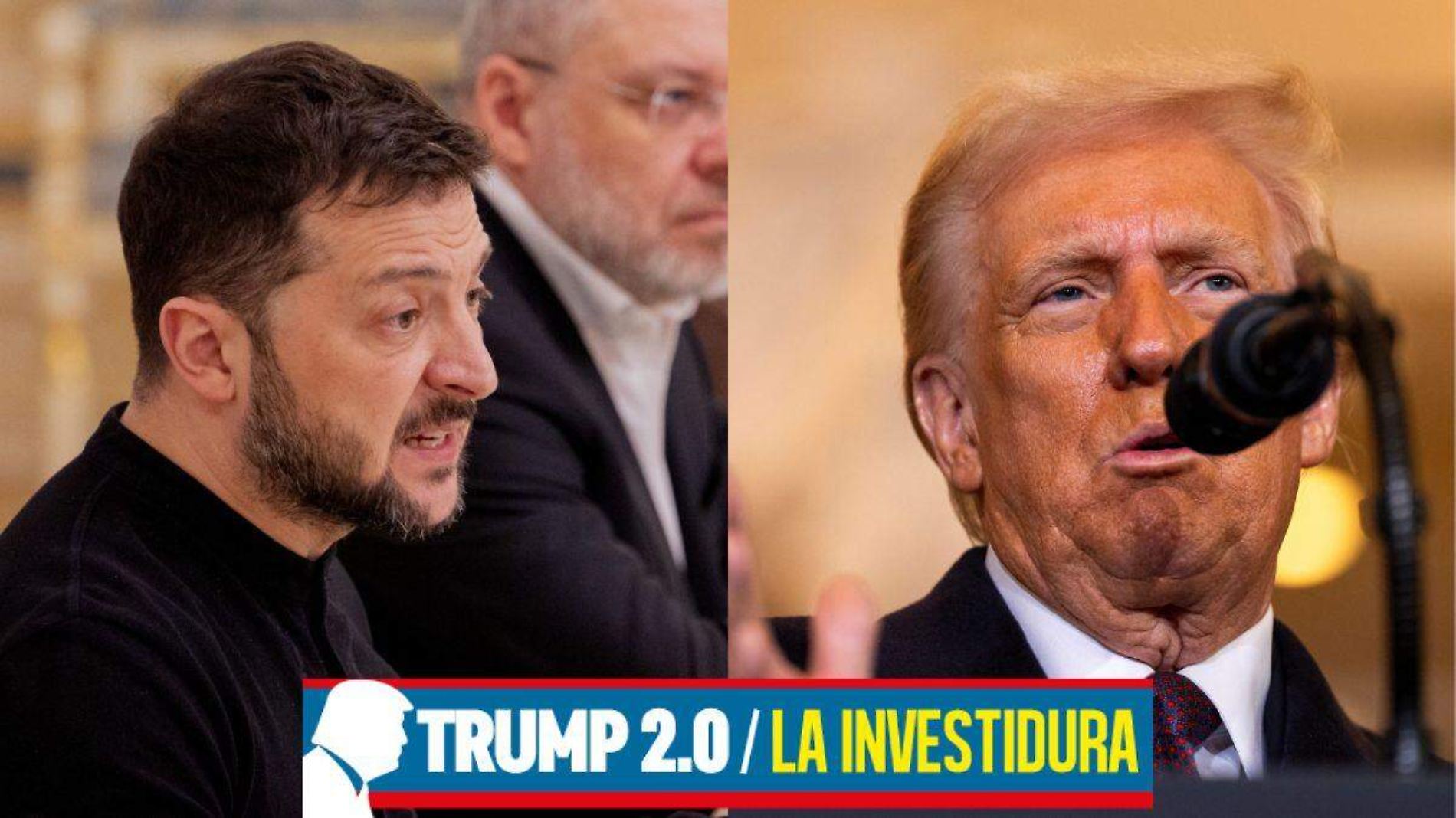 El mandatario de Ucrania, Volodimir Zelenski y Donald Trump