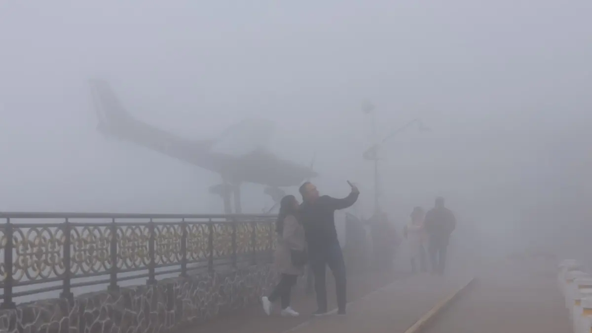 Frío y neblina en Puebla