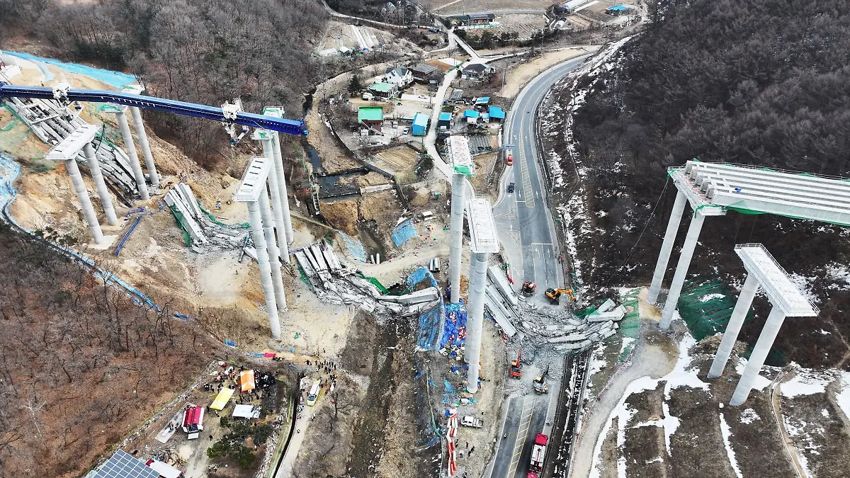 Corea del Sur colapso de puente