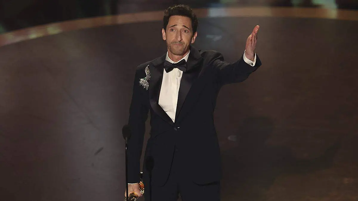 Adrien Brody wins the Oscar for Best Actor for "The Brutalist"