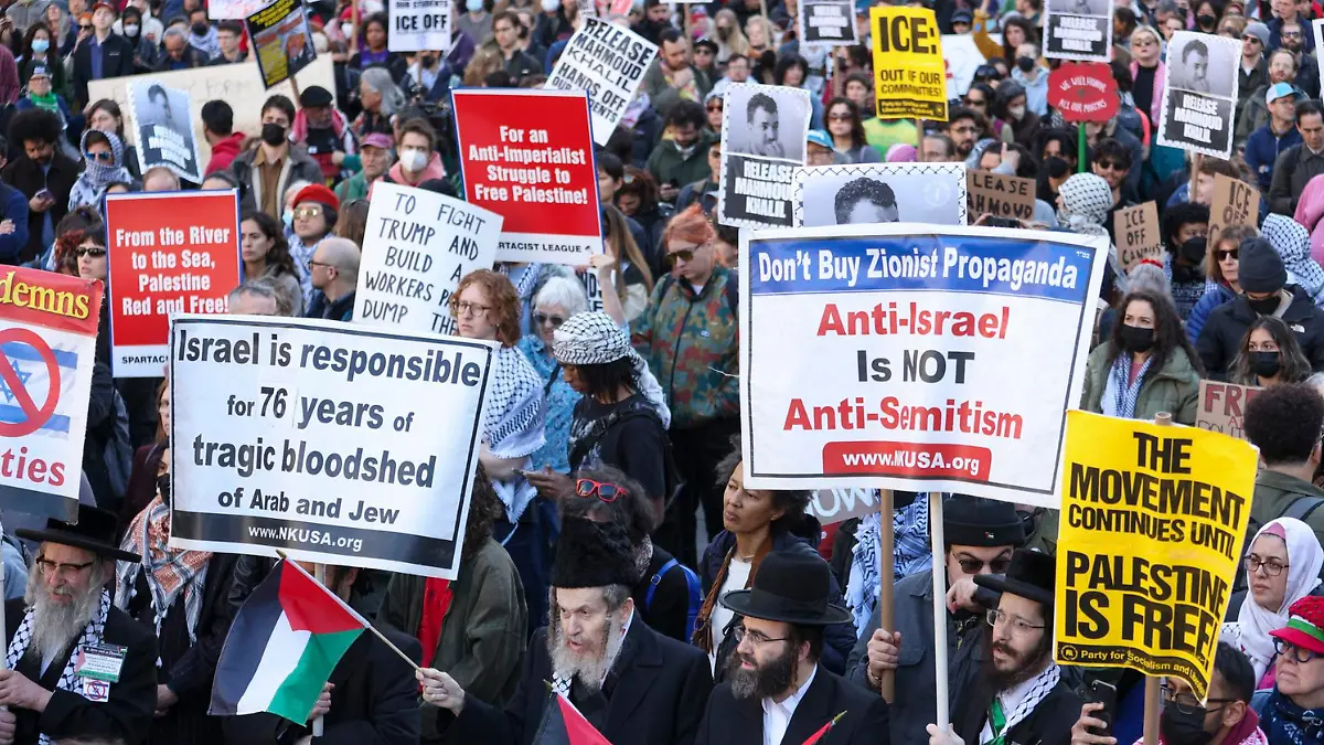 Protesta estudiante de la Universidad de Columbia detenido