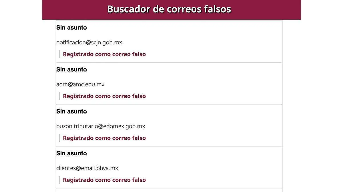 CORREOS FALSOS 2