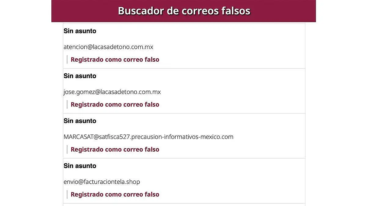 CORREOS FALSOS 1