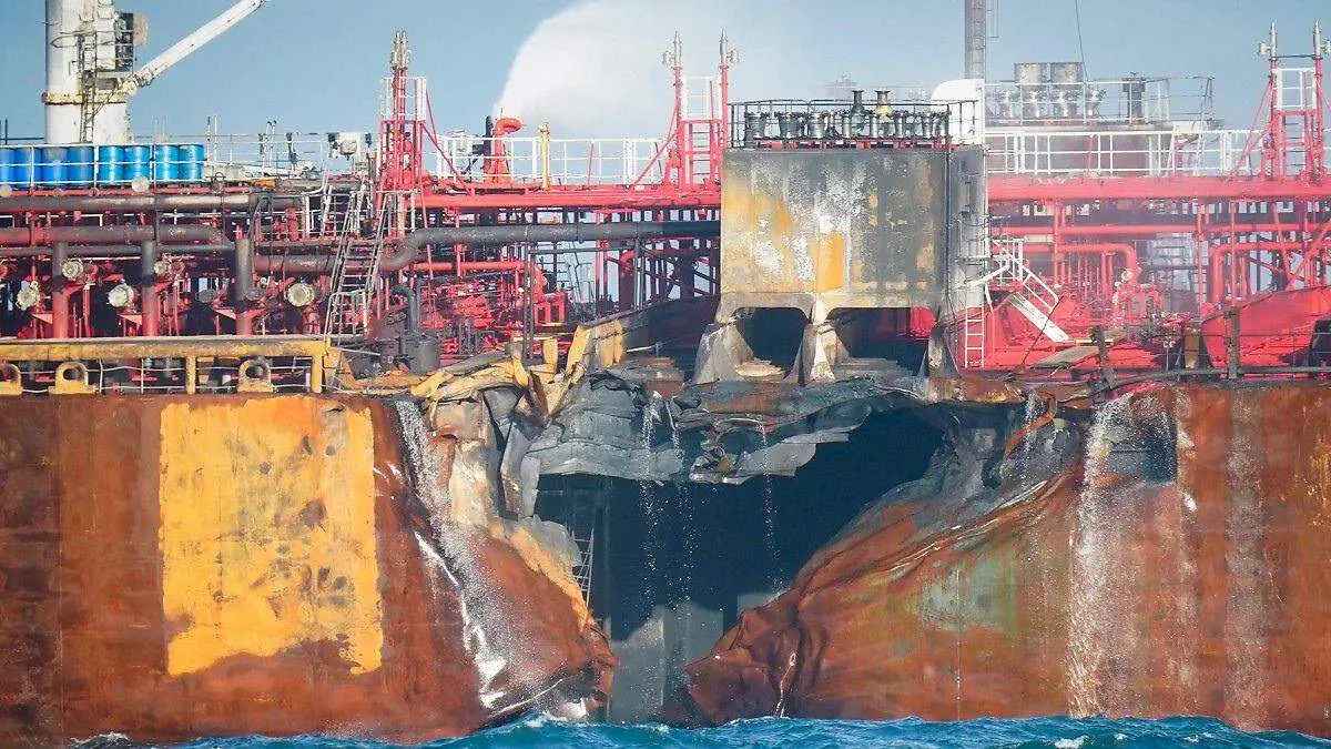Choque de barcos en el mar del norte