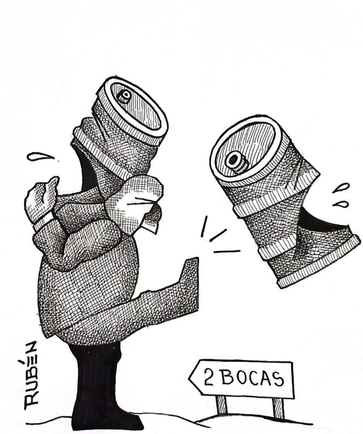 cartón Rubén A DÓNDE VAN QUE MÁS VALGAN
