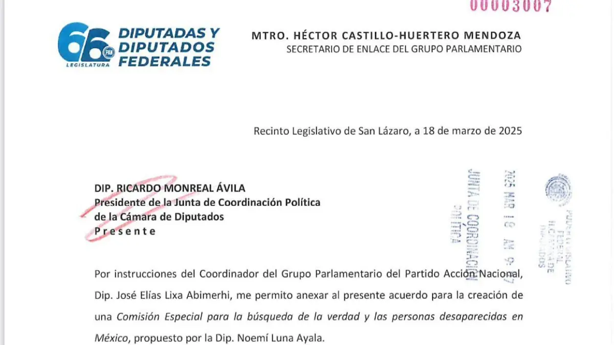 PAN comisión para la búsqueda de desaparecidos 