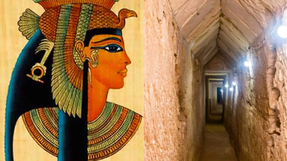 Túnel que llevaría a la tumba de Cleopatra