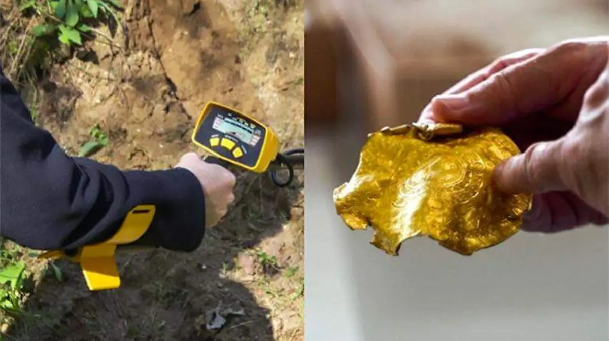 tesoro encontrado con detector de metal