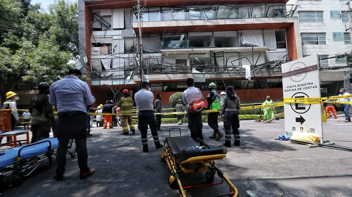 Así quedó el edificio de Coyoacán