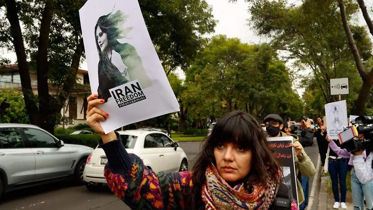 Portesta embajada de Irán CDMX
