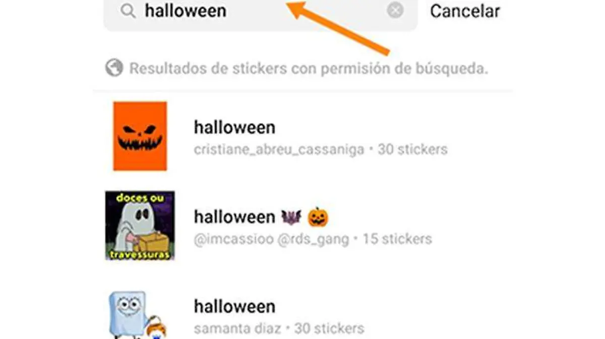 Catálogo de stickers de Halloween