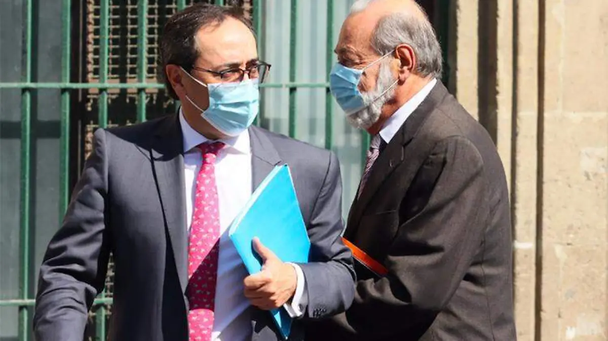 Salida de Carlos Slim de Palacio Nacional