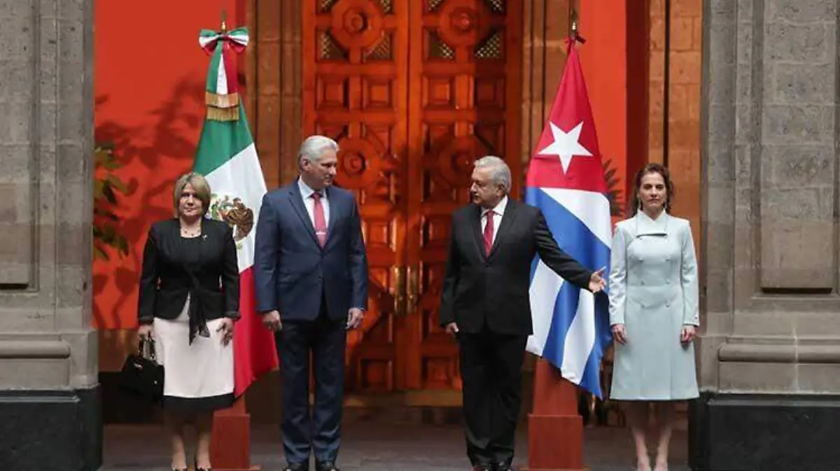 amlo y el presidente de Cuba