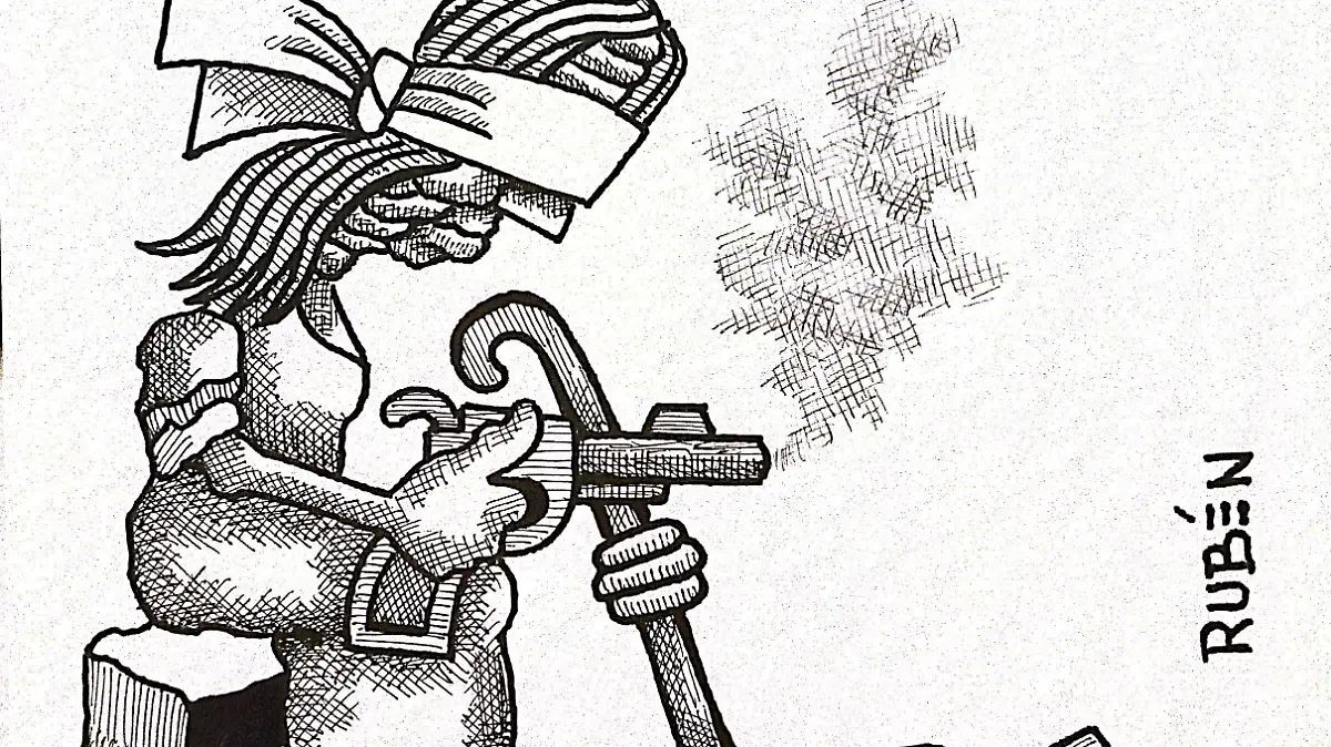 cartón RUBEN ''ME ESCONDIERON LA ESPADA''