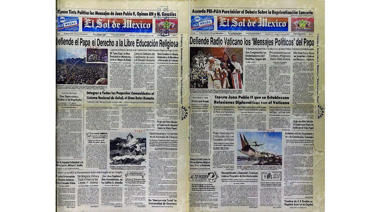 Visita de Juan Pablo en 1990