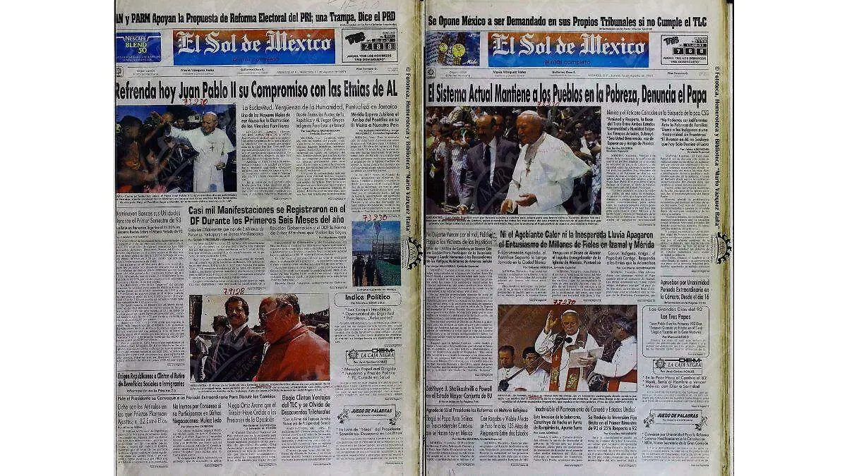 Visita del Papa en 1993