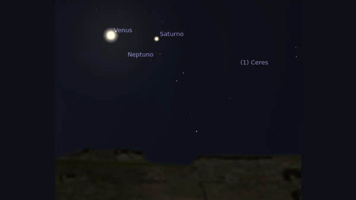 Los planetas al amanecer