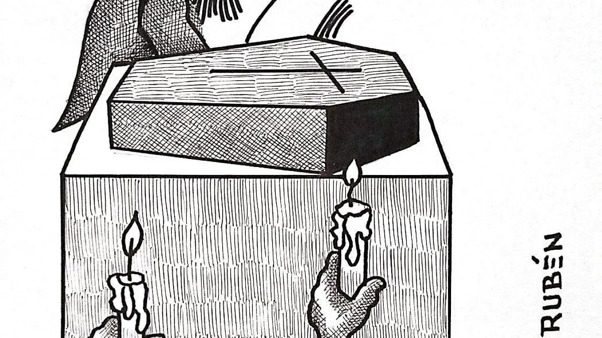 cartón Rubén  INTERMINABLE ORACIÓN