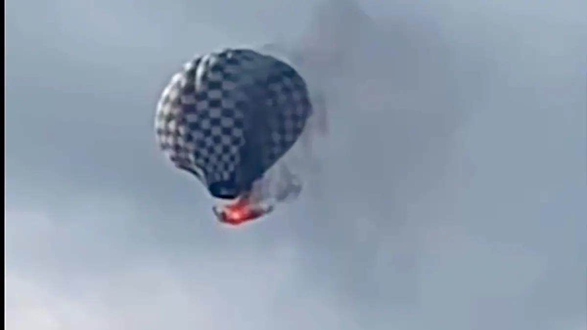 Incendio globo aerostático
