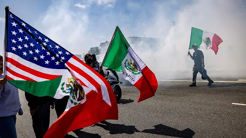 REDADAS ANTIMIGRANTES PROTESTAS CALIFORNIA