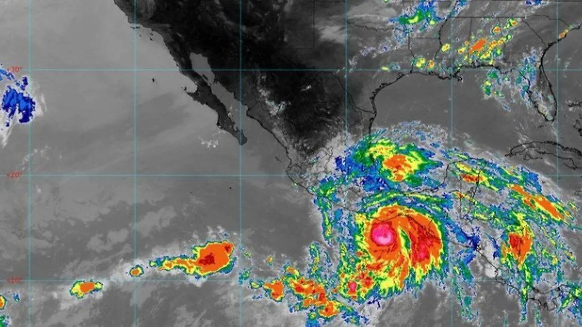 mapa huracan Erik