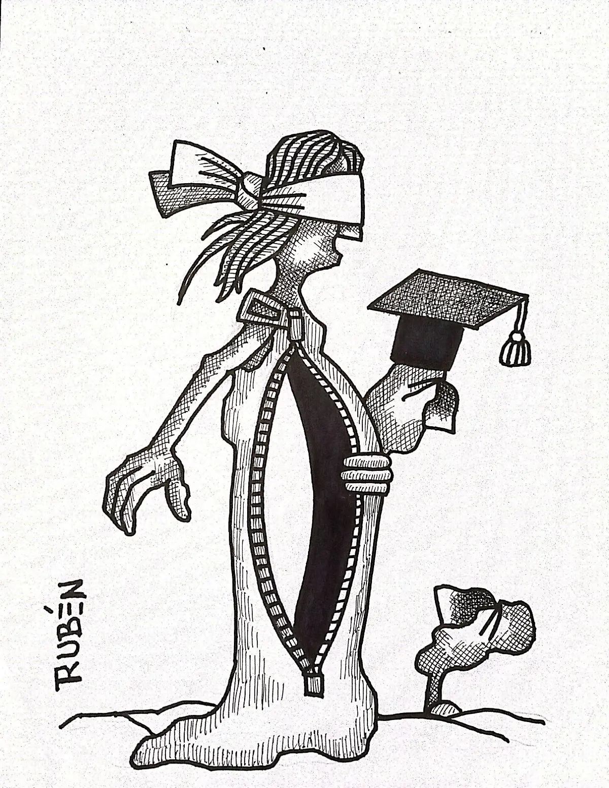 cartón RUBEN '' PRONTA Y EXEPEDITA''