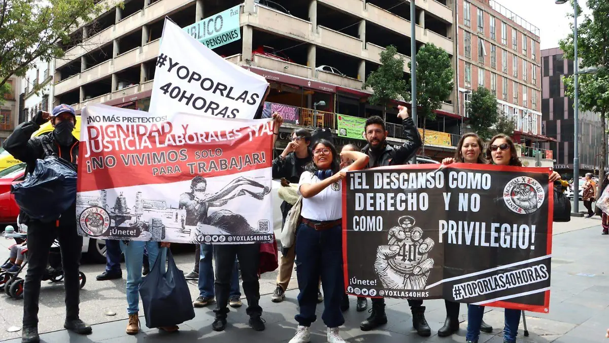 protesta 40 horas jornada laboral