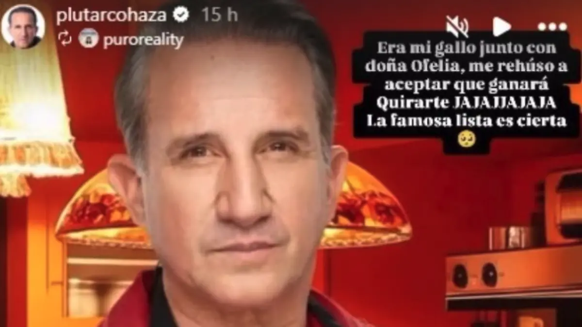Plutarco Haza filtra al ganador de MasterChef