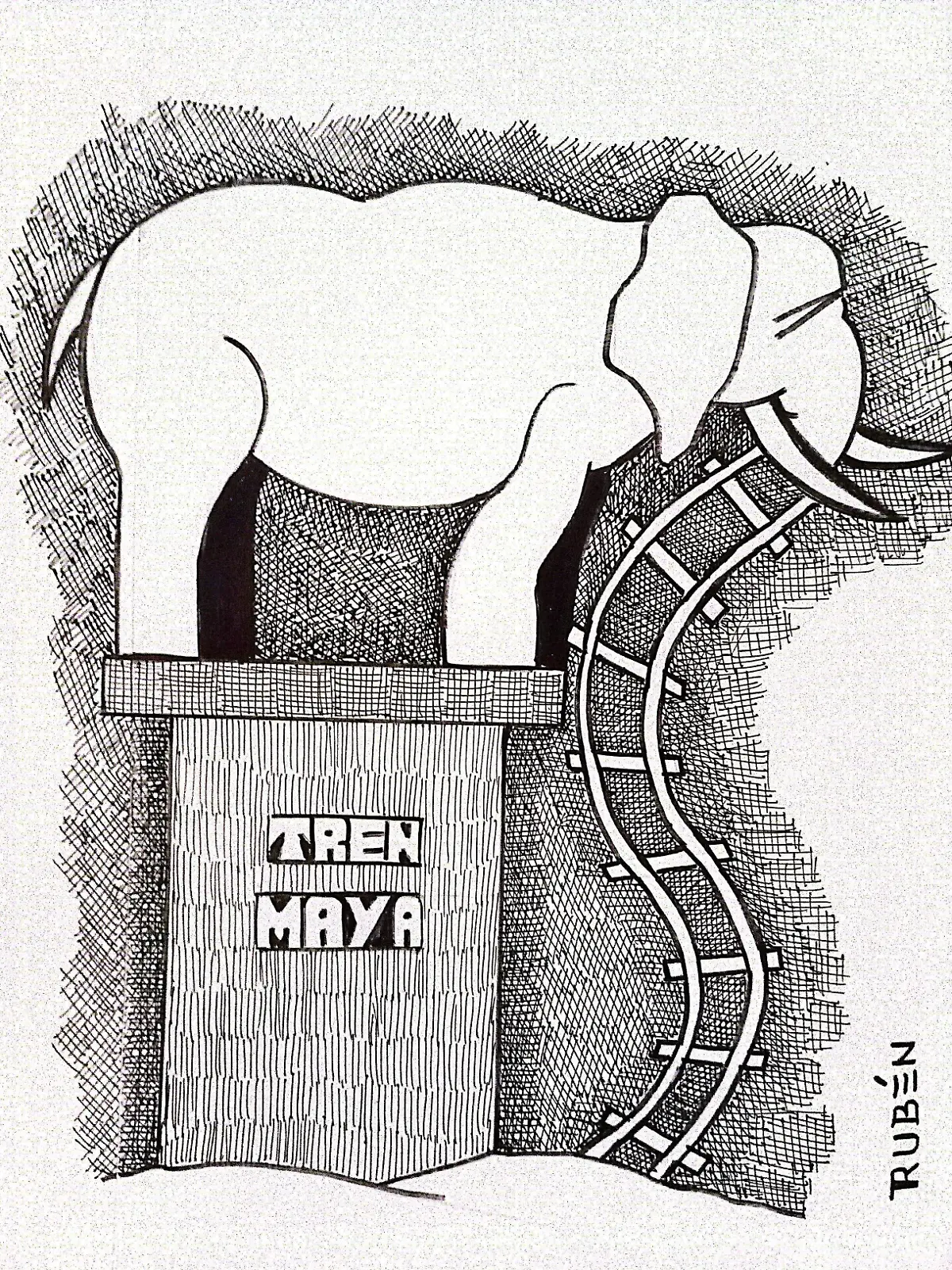 cartón RUBEN '' TOTALMENTE BLANCO''